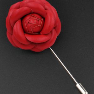 Red Leather Lapel Pin