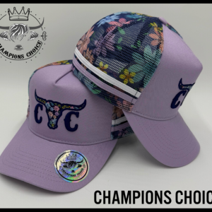 Purple Floral Trucker Cap