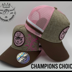 Pink Jute Trucker Cap