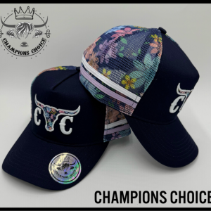 Navy Floral Trucker Cap