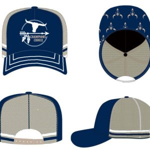 Navy Print Trucker Cap