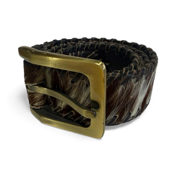 Boho Belt Jersey Hairon & Dark Brown Leather M